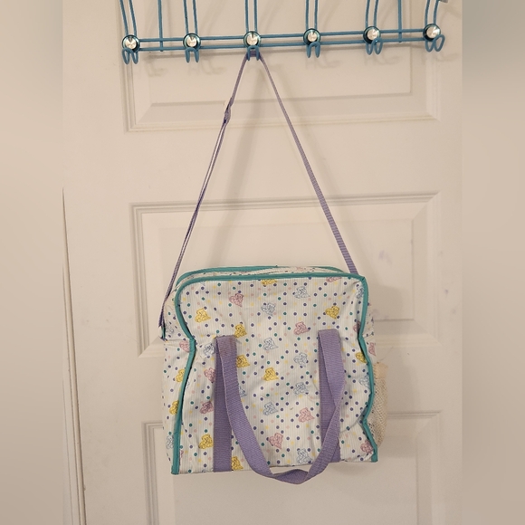 Vintage Ross Pediatrics Similac Vinyl Diaper Bag Unisex Teddy Bears Pastel #O